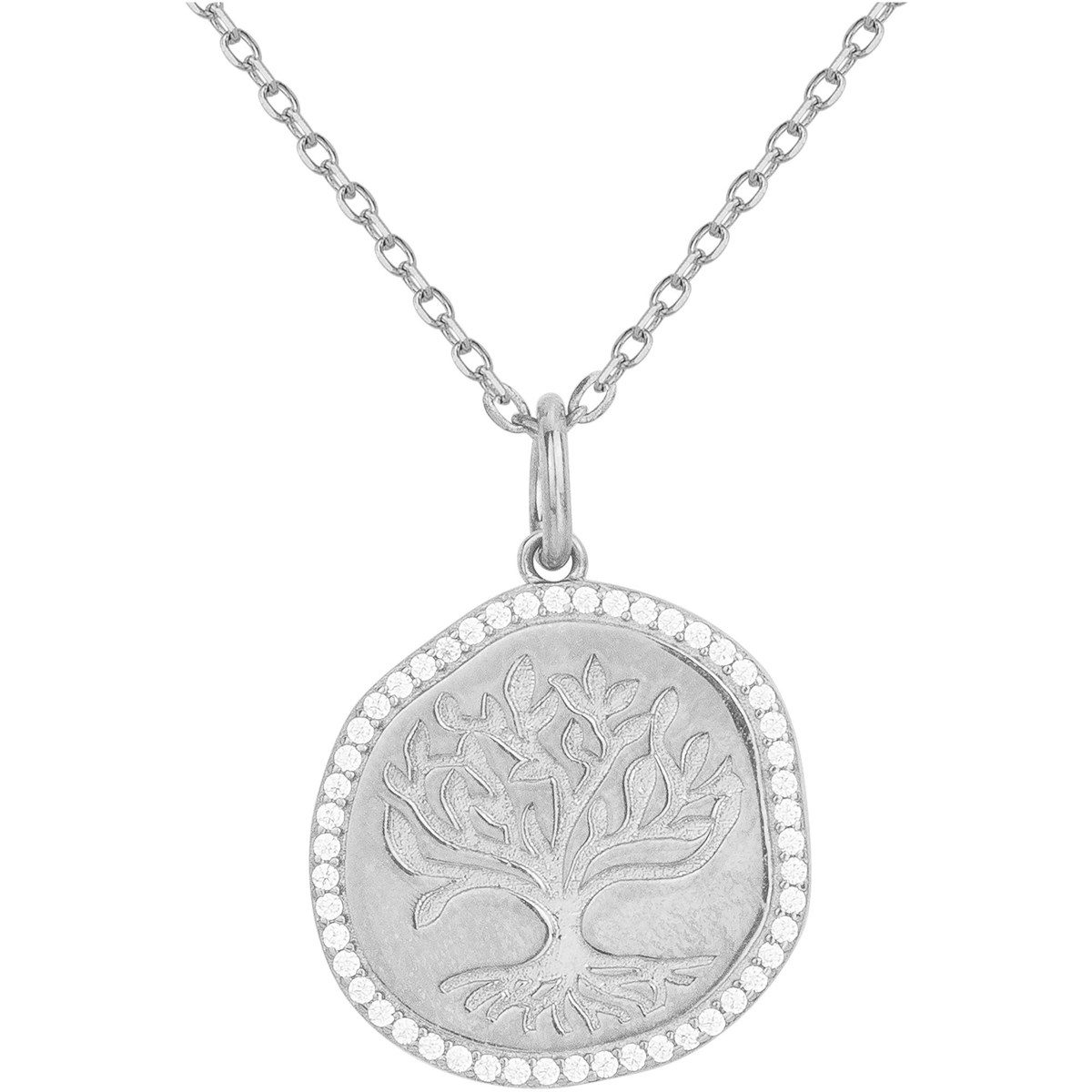 Collier en Argent avec oxyde de zirconium blanc