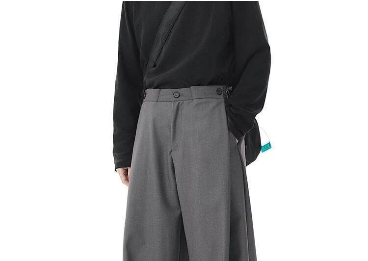 Kimeya - Hoge taille effen wijde broek