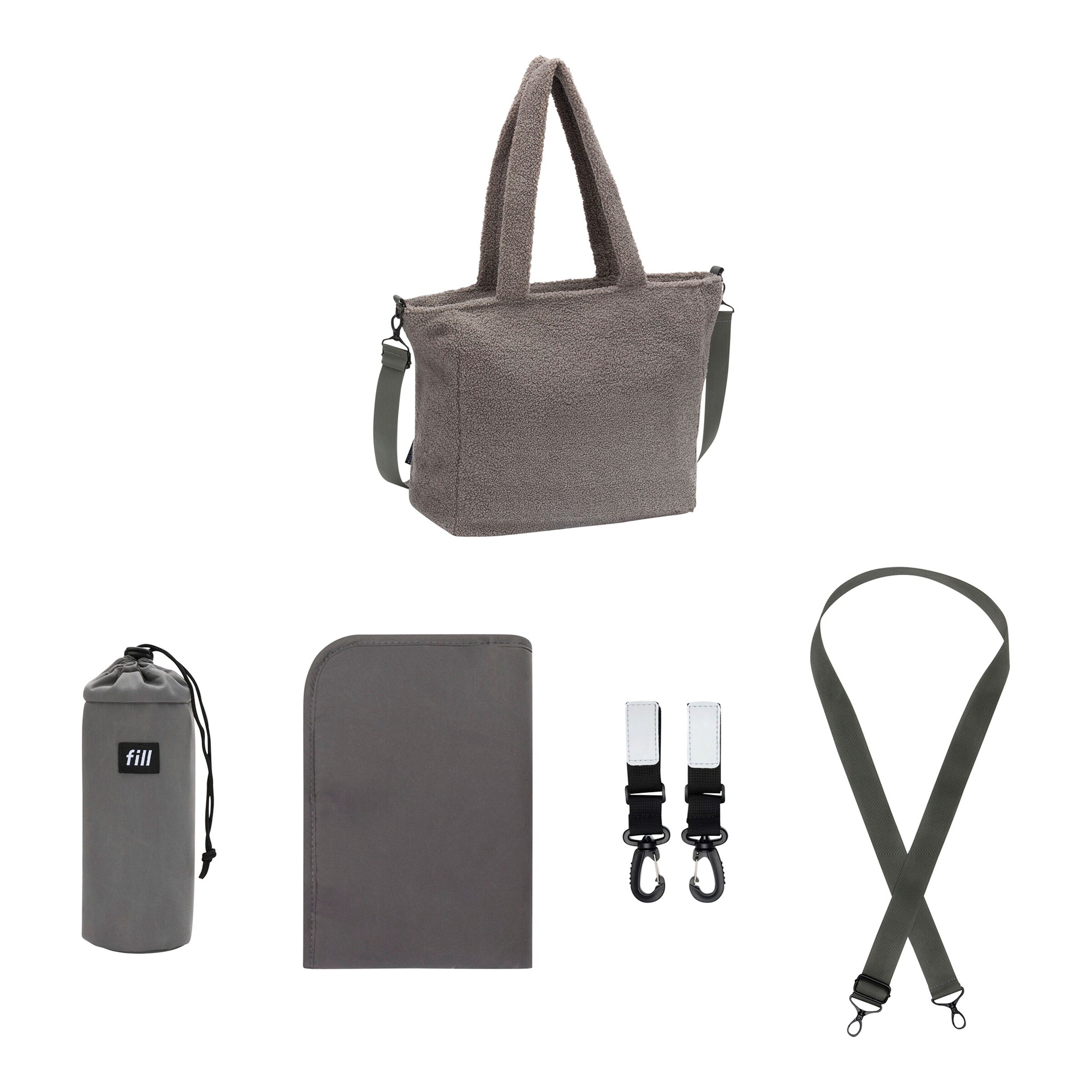 Fillikid Wickeltasche Teddy grau