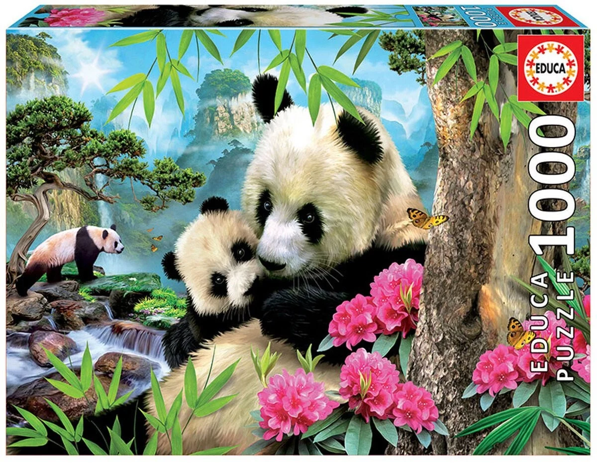 Educa - 1000 brikker - Morgen Panda puslespil