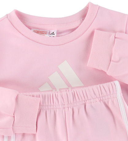 adidas Performance Sweatset - Rosa m. Weiß