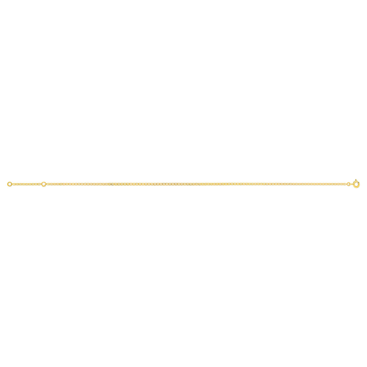 Chaîne de cheville or 375 jaune maille marine 25 cm