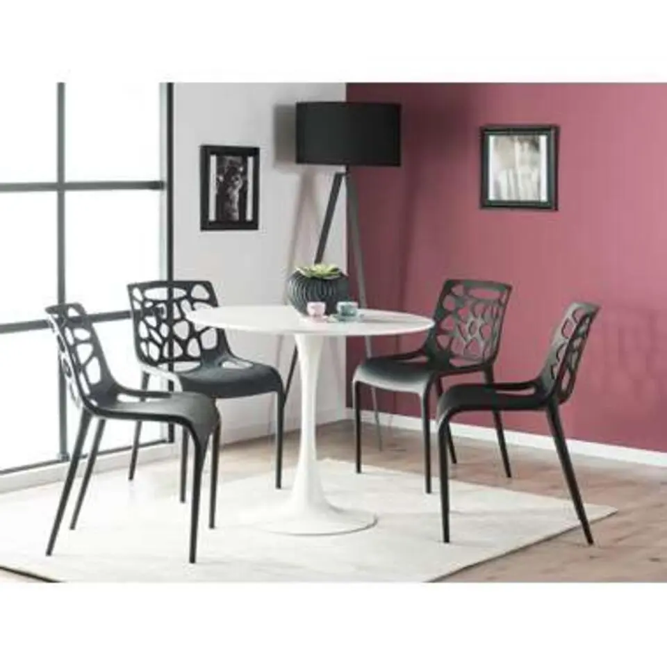 BOCA - Ronde eettafel - Wit - 90 cm - MDF