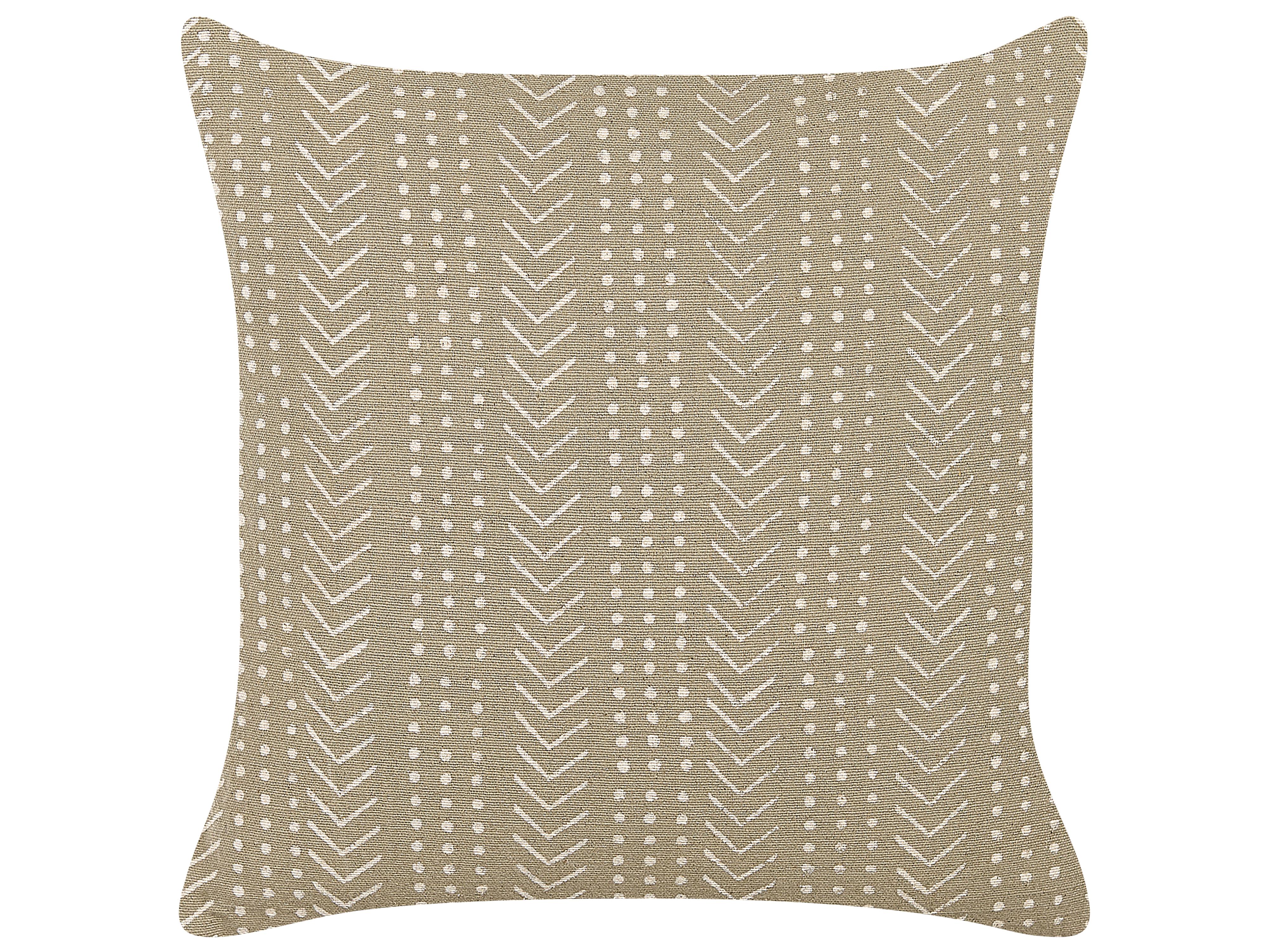 Set van 2 sierkussens SENECIO Katoen 45 x 45 cm Beige geometrisch patroon