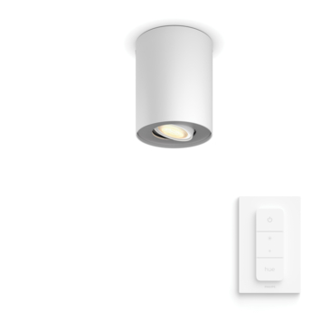 Philips Hue Pillar opbouwspot 1x5W wit incl. switch en bluetooth