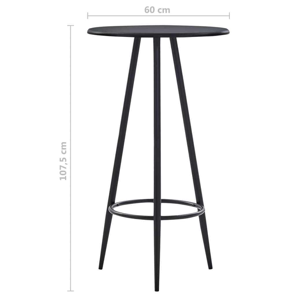 vidaXL 3-delige barset kunststof zwart