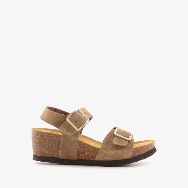 Hush Puppies Bio dames sandalen beige met sleehak