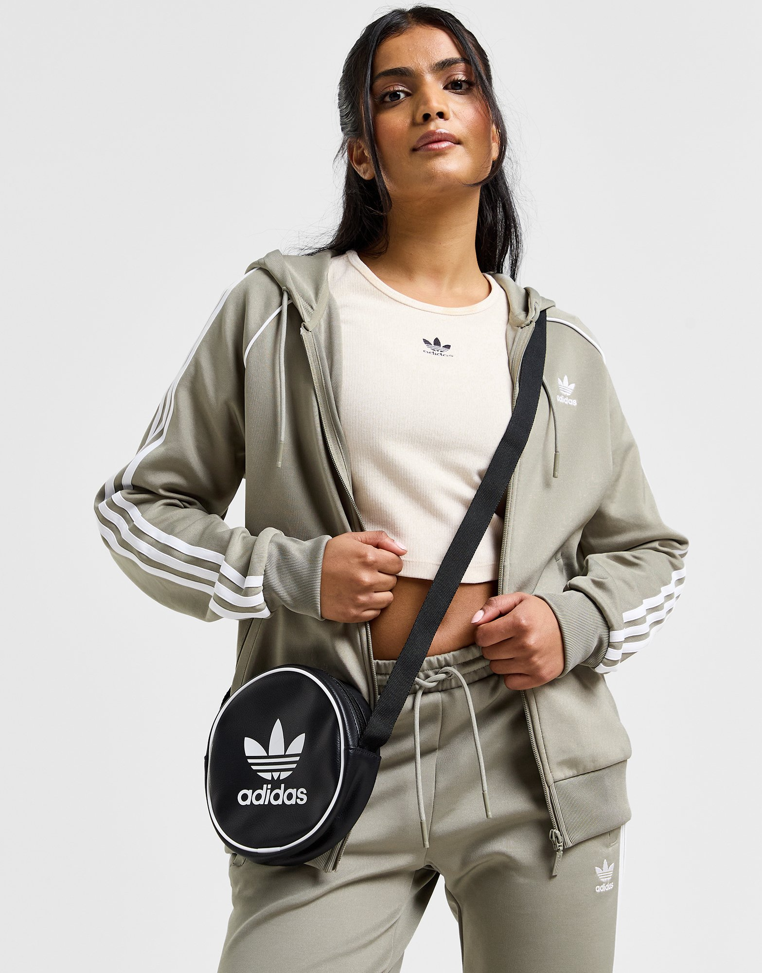 adidas Originals Sweat à Capuche Zippé 3 bandes Femme