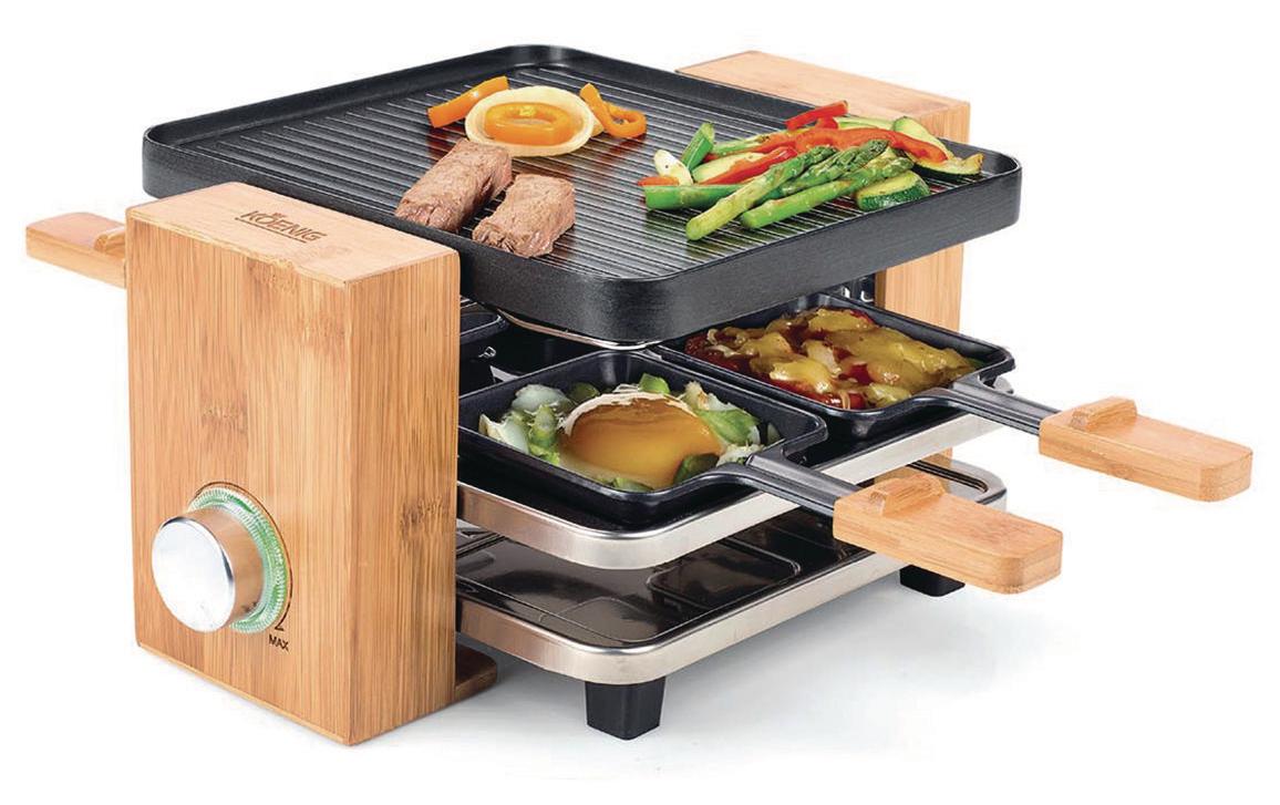 Bamboo 4 PersonenRaclette-Grill für 4 Personen
