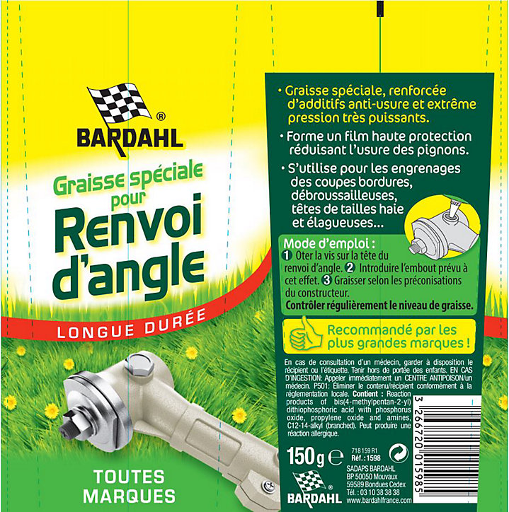Graisse spéciale pour renvoi d'angle Bardhal