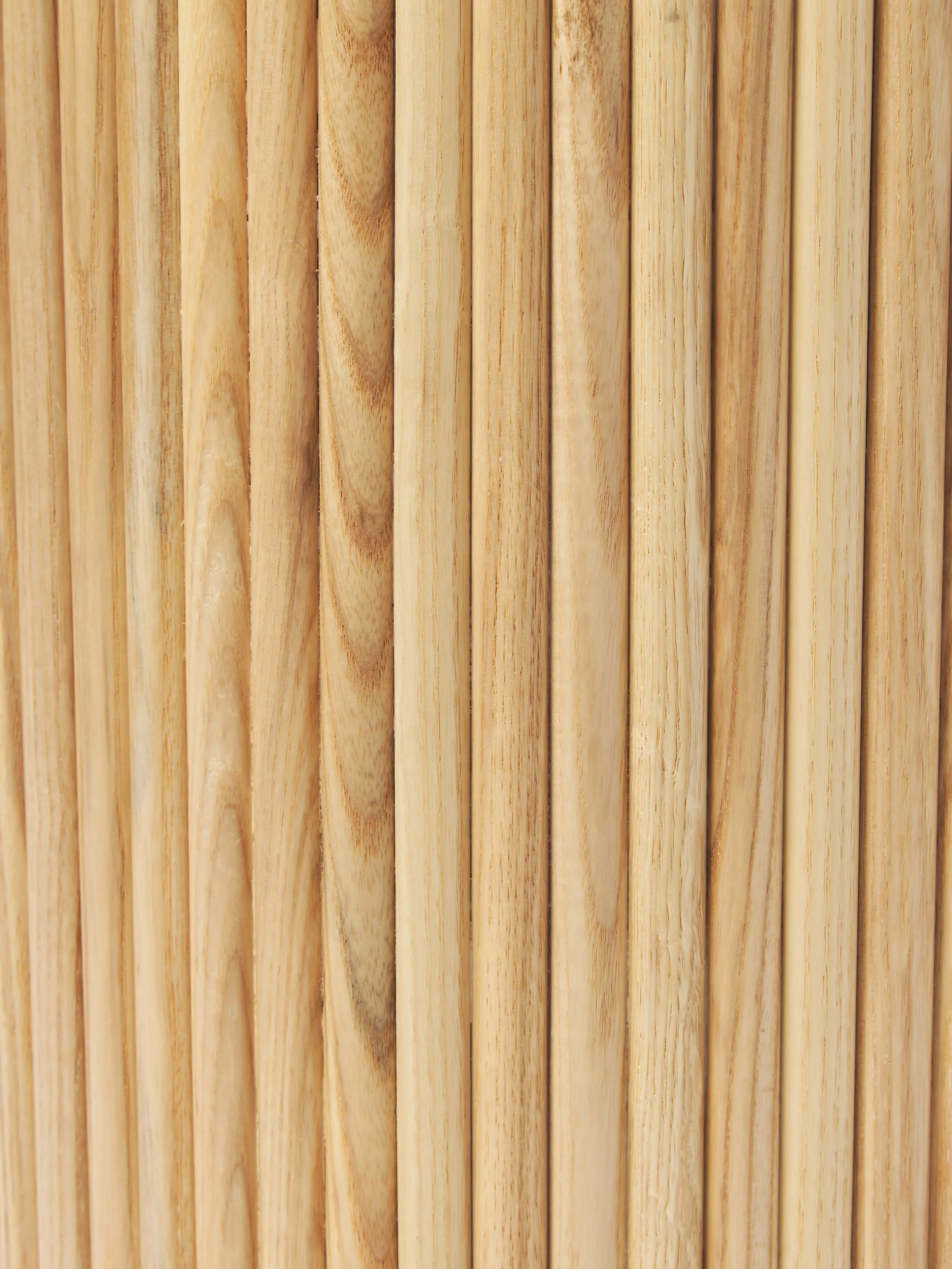 Ronde houten bijzettafel Nele met opbergruimte
