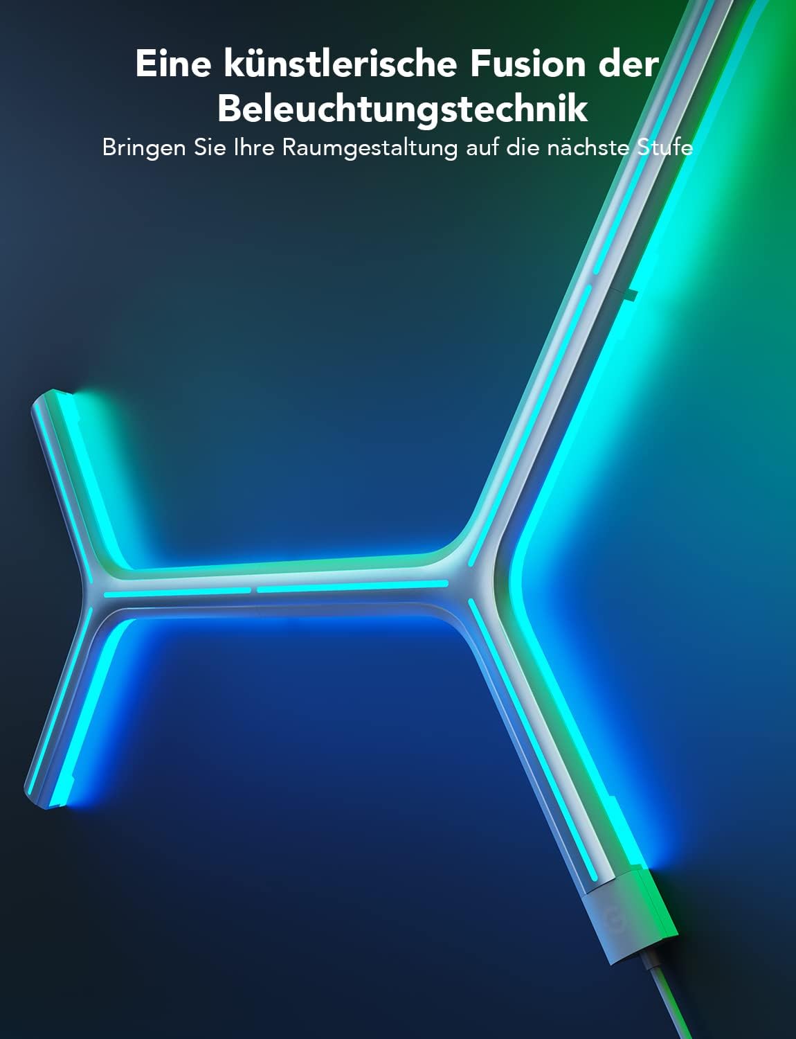 Govee Glide Y Lights, RGBIC LED Gaming , Smart Home DIY Kreative Deko Lights mit Musik Sync & 40+ Szenenmodi, Wi-Fi Wandleuchten für Wohnen, Schlafzimmer, 7er Pack