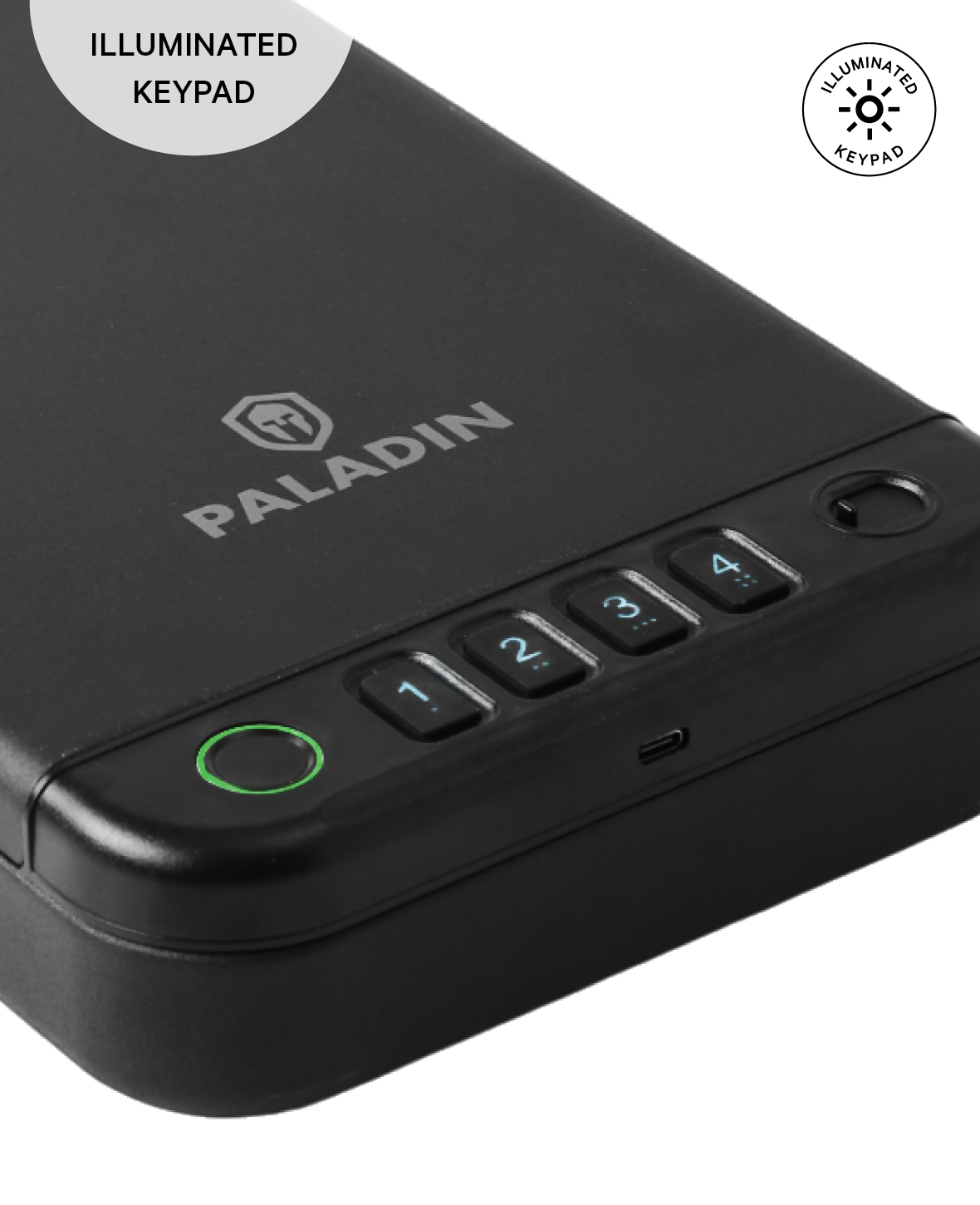 MK2 Slim portabler Fingerabdruck Safe für Aufbewahrung von Wertsachen - Schwarz