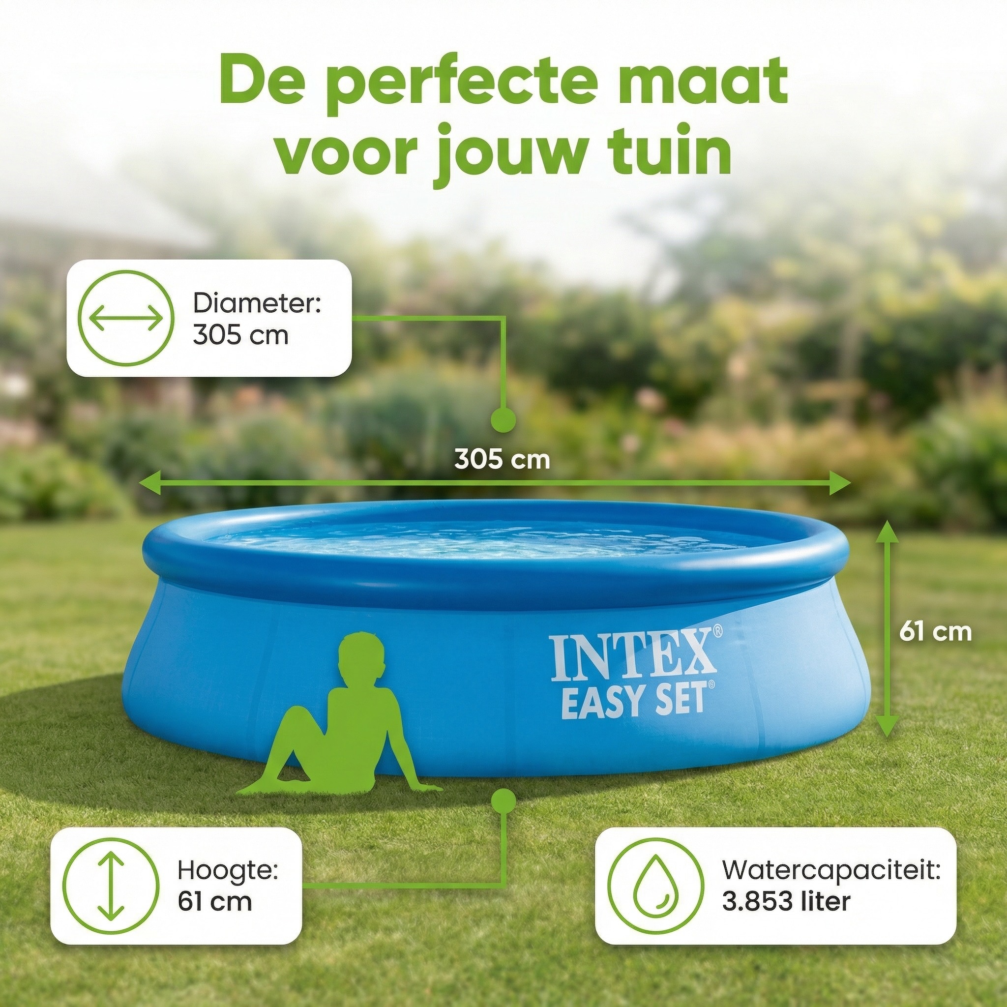 Intex easy set 305x61cm zwembad – 3-delig
