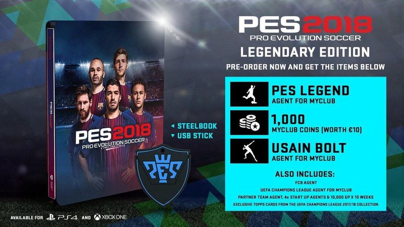 Pro Evolution Soccer 2018 - Legendary Edition - Steelbook - USB Stick - 1000 MyClub Points