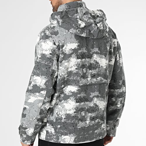 Veste Zippée Gris Camouflage