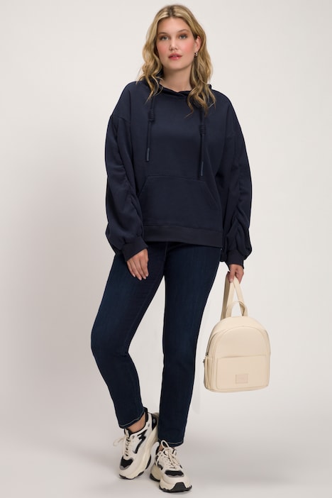 Sweatshirt, Kängurutasche, Oversized, Stehkragen, Langarm