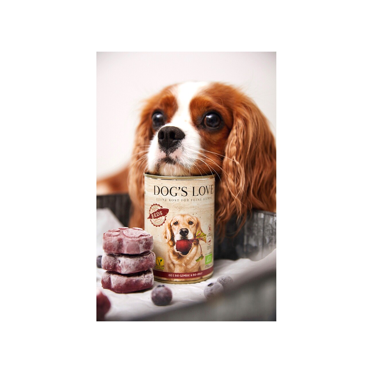 DOG'S LOVE Nassfutter Hund, Adult, Reds Bio, Obst und Gemüse 6x400 g