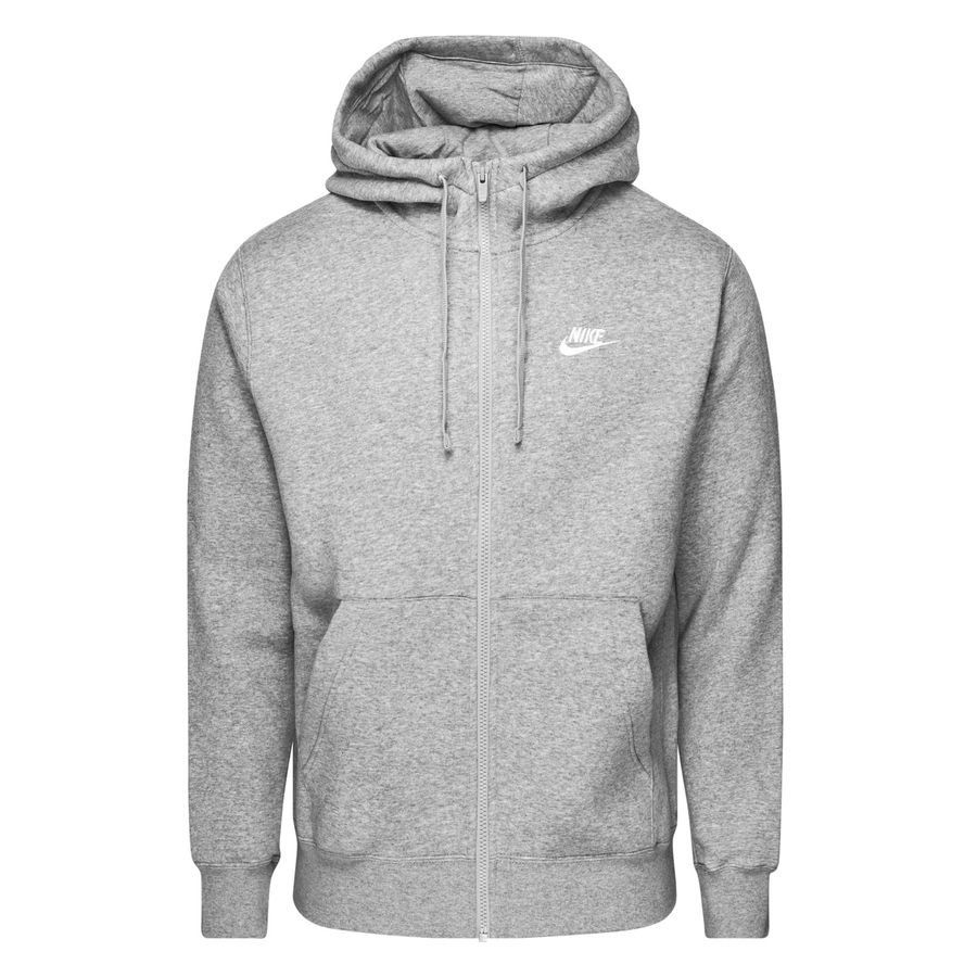 Nike Sweat à Capuche NSW Club - Gris/Argenté/Blanc