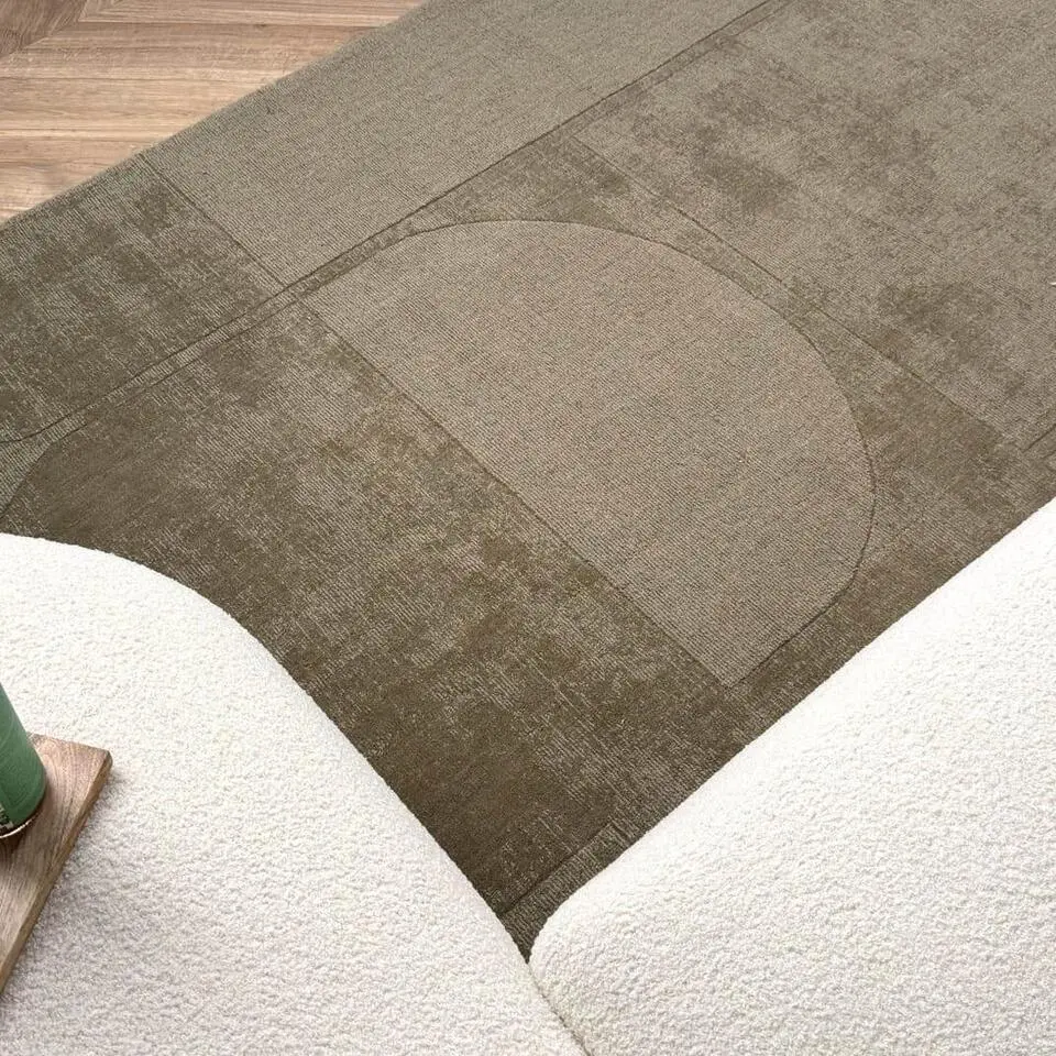 Interieur05 wollen vloerkleed groen Twig - 230 x 160 cm