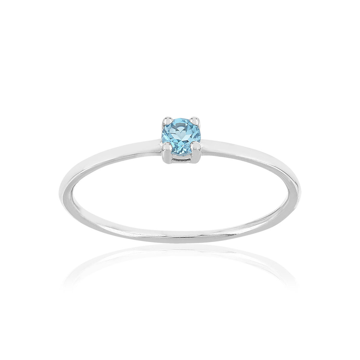Bague or 375 blanc topazes