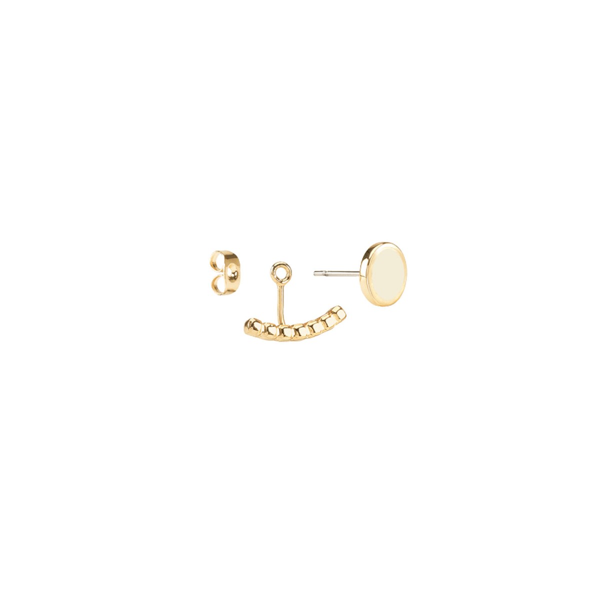 Boucles d'oreilles Bangle Up Comète 2 en 1 blancsable
