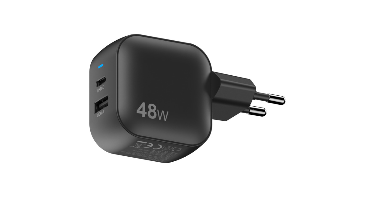 Sitecom48W GaN Power Delivery Wall Charger  (Zwart)