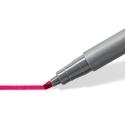 STAEDTLER Pigment calligraphy 375 - 12 feutres pointe calligraphie 2 mm - couleurs assorties - encre Multi Ink intense