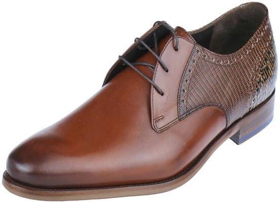 Floris van bommel 30361 De Stapper Dark Cognac G+ Wijdte Veterschoenen