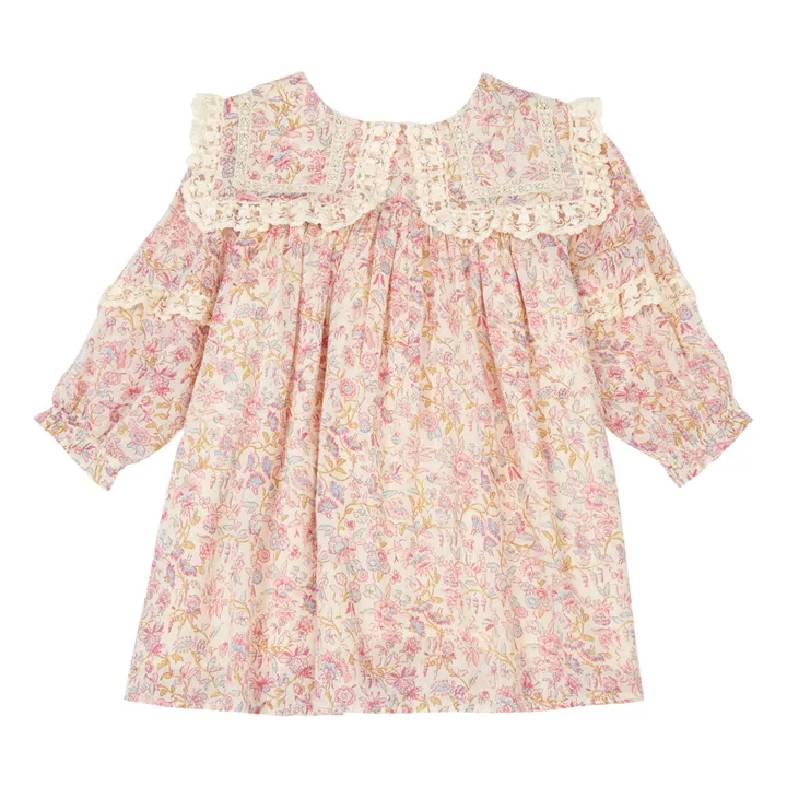 Louise Misha Robe Coton Bio Fleurs Arinola | Ecru