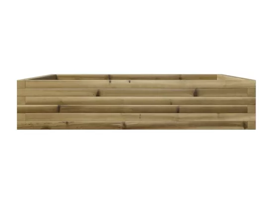 Jardinière bac lit surélevé bois marron 110 x 110 x 23 cm 02_0037297
