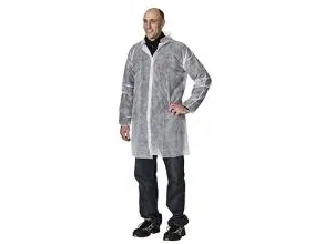 Engangskittel str. L Non-Woven Hvid - (karton á 50 stk.)