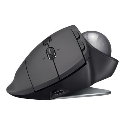 Logitech MX Ergo - souris sans fil ergonomique avec trackball pour droitier - noir