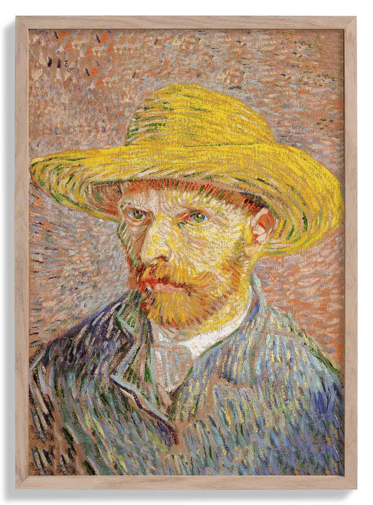 Selbstporträt mit Strohhut von Van Gogh