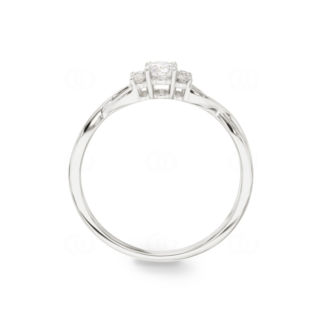 0.25 Karat Diamantring 750/18 K Weissgold