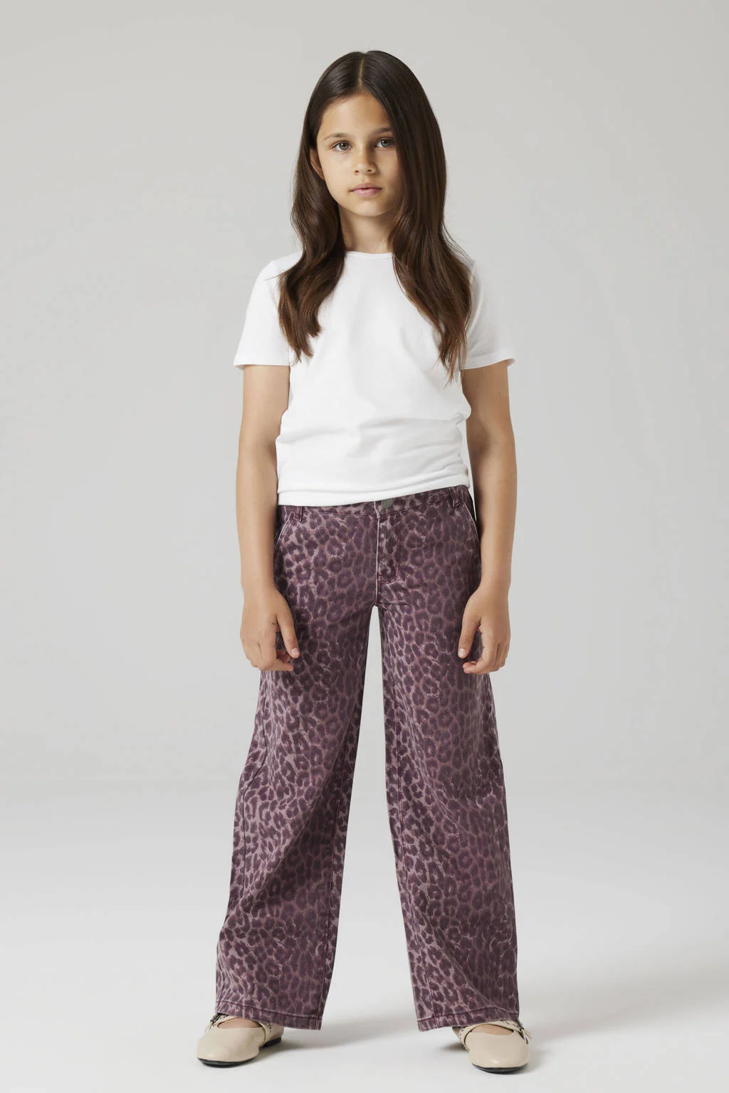 NAME IT KIDS wide leg casual broek donkerrood