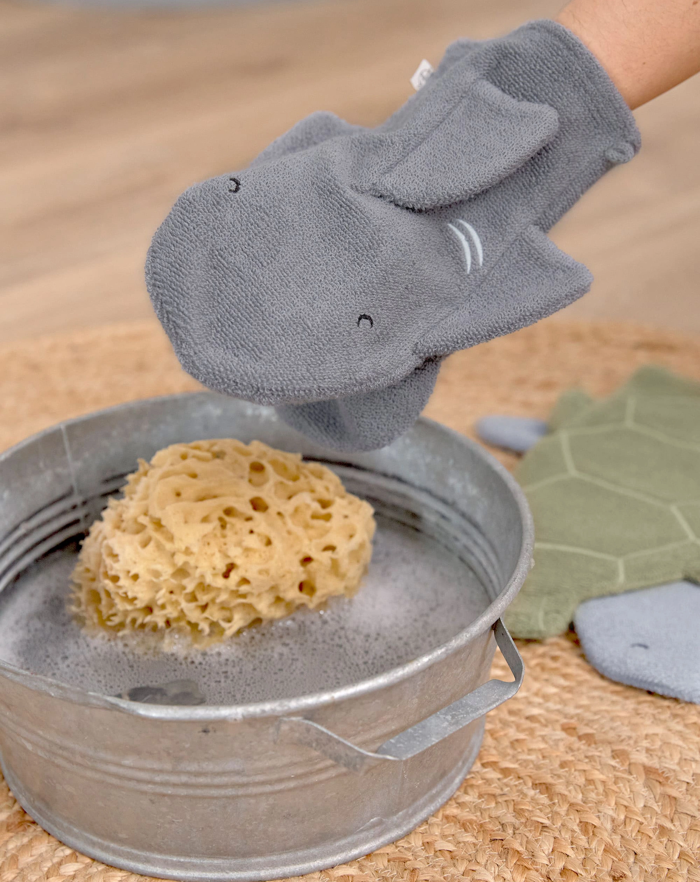 Spiel-Waschhandschuh SHARK in blau