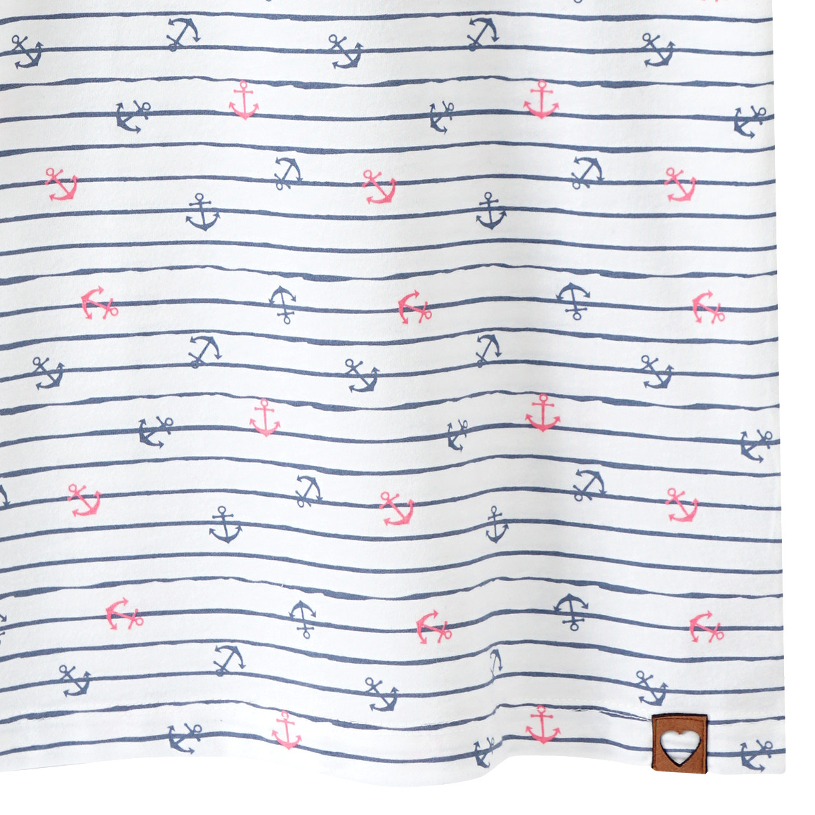 Yigga Mädchen T-Shirt mit Anker-Print weiss