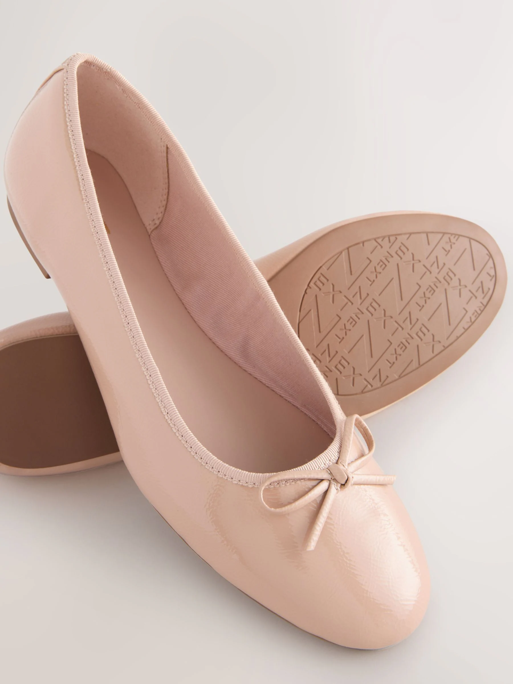 Blush Roze lakleer - Ballerina's met ronde neus