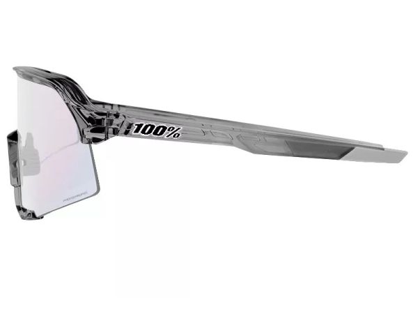 100% S3 Cykelbriller, Polished Translucent Grey