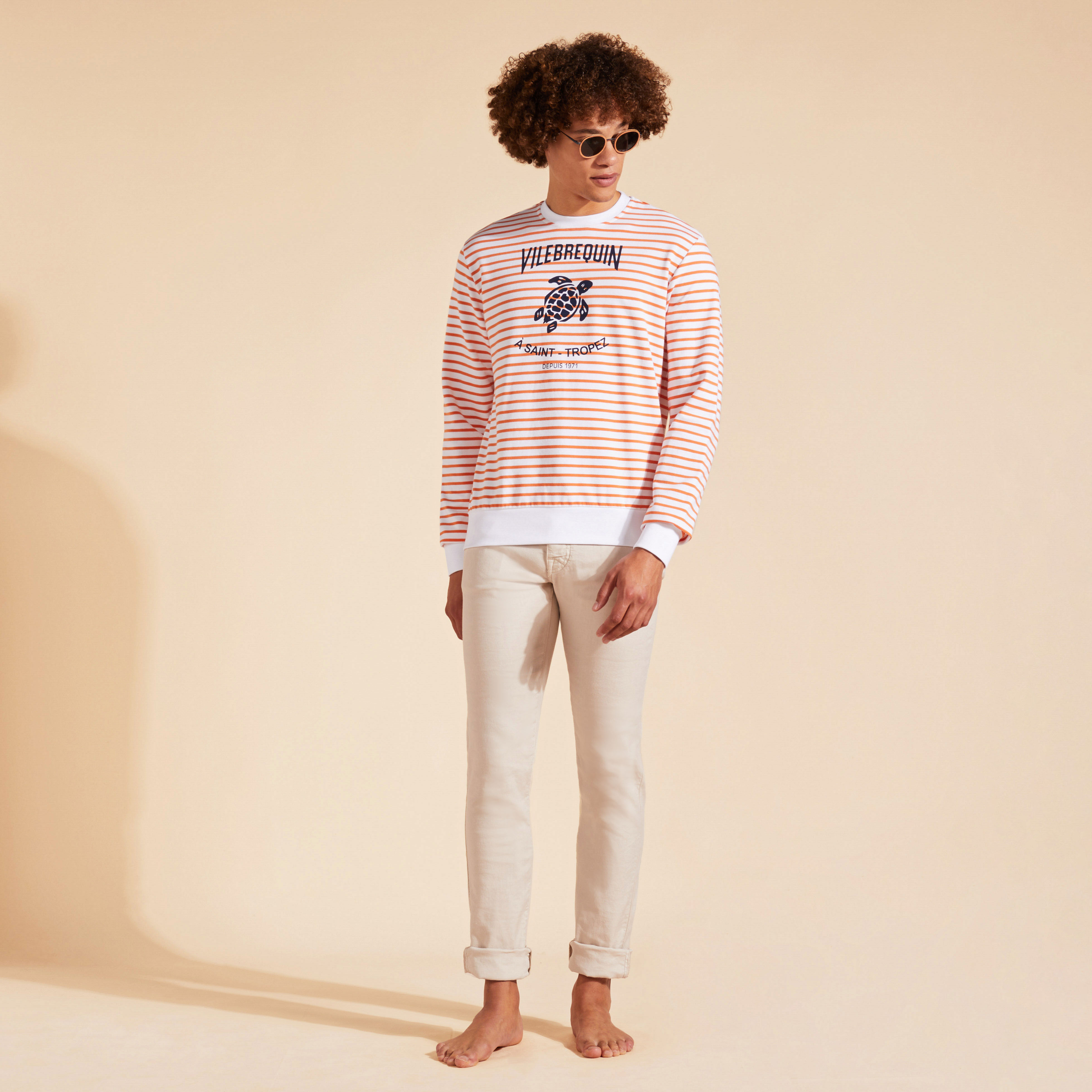 Sweatshirt en Coton Col Rond Homme