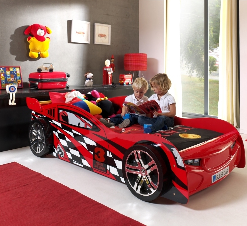Autobett NIGHT SPEEDER - rot - 90x200 cm