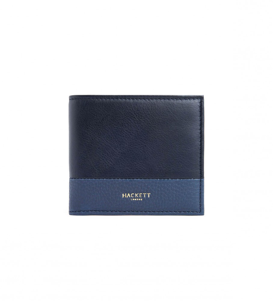 Carteira Hackett Aldgate em couro azul-marinho