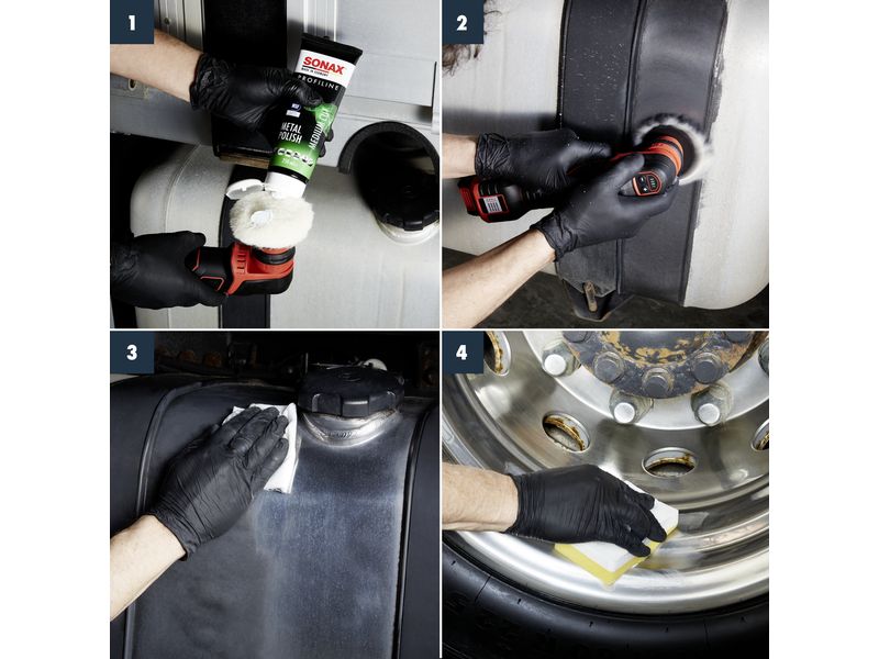 Sonax PROFILINE Metallpolitur, 250 ml Für Alu, Messing, Chrom, Edelstahl
