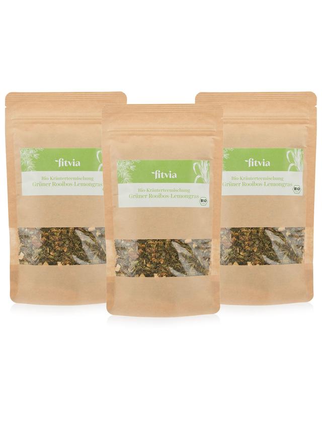 Bio-Kräuterteemischung Rooibos-Lemongras, 3er-Set
