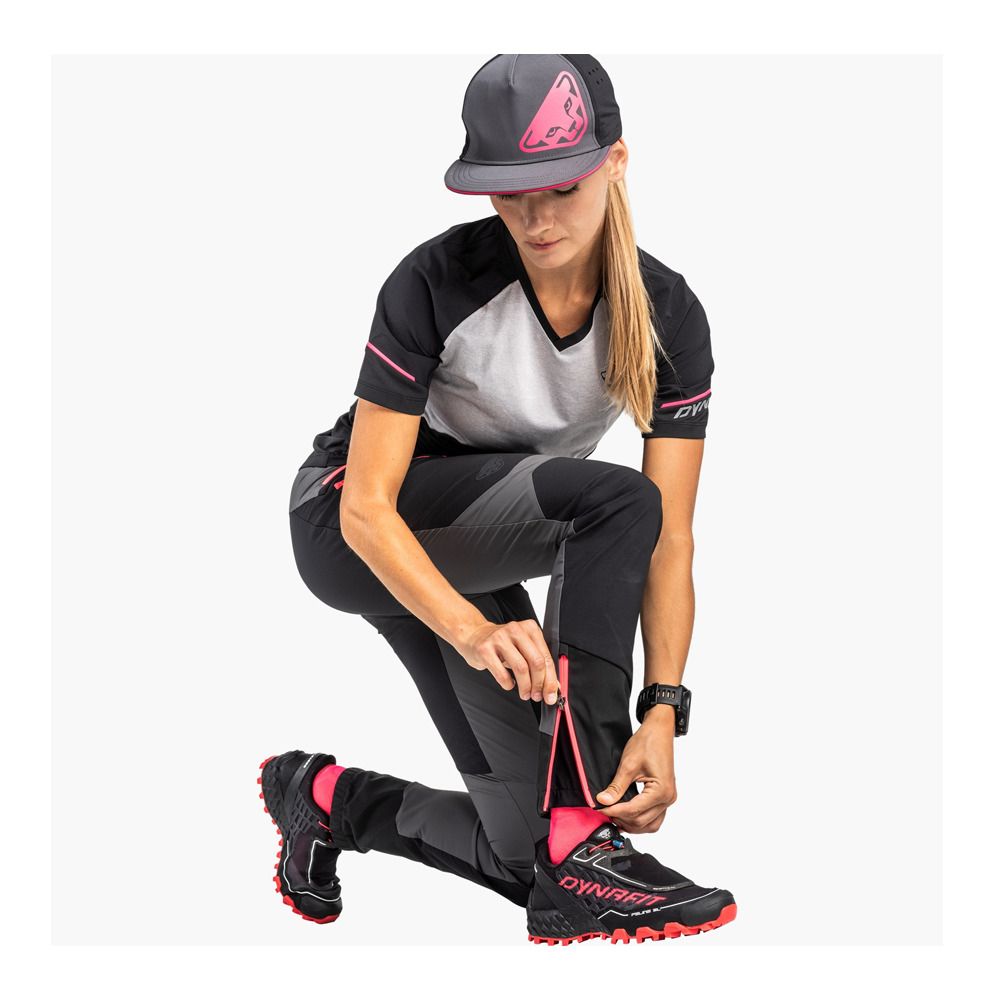 Dynafit FELINE SL - Chaussures trail Femme black/fluo pink