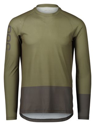 Maillot Manches Longues Poc MTB Pure Vert/Gris Foncé