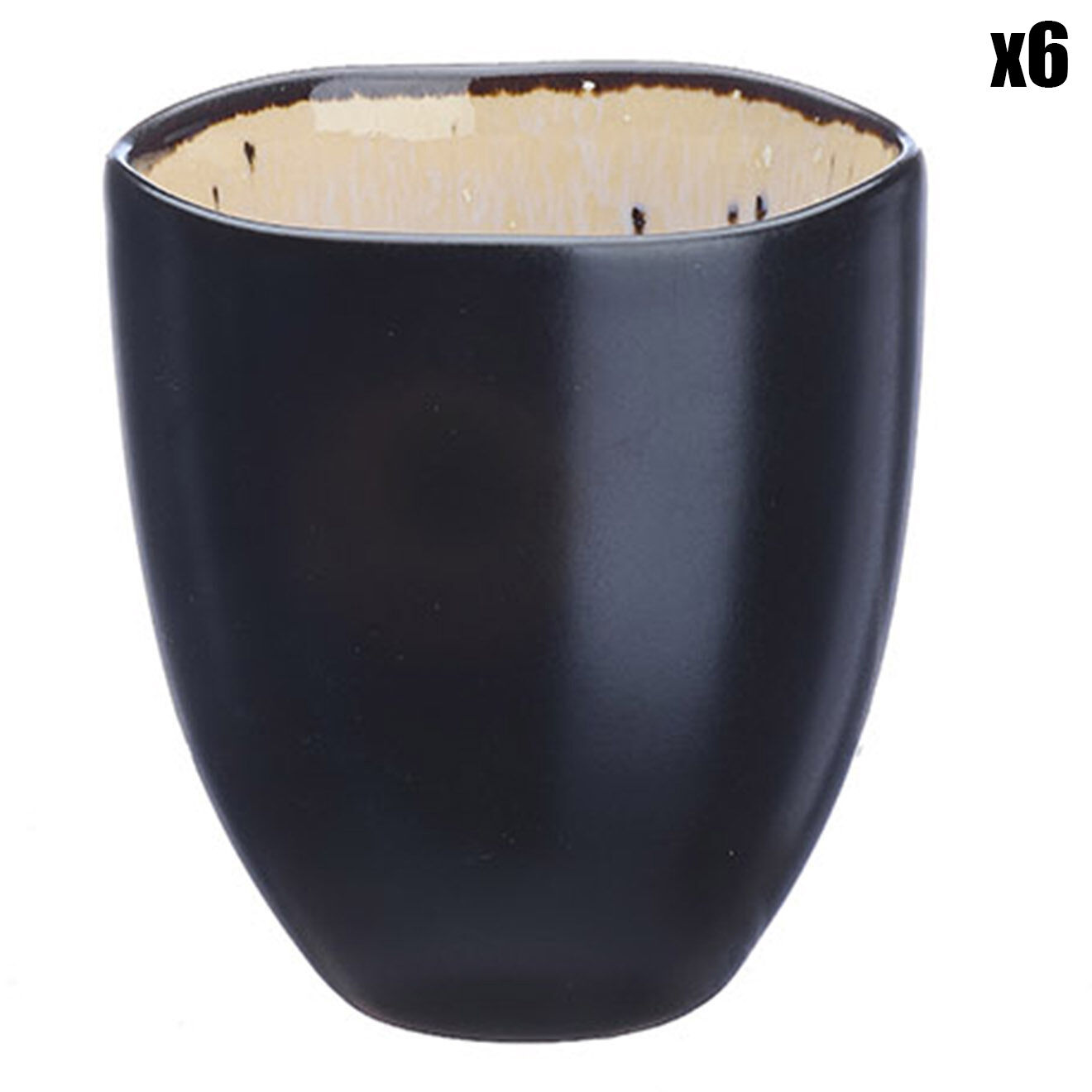 Bjorn 6 Tasses en Grès Iris blanc/ivoire - 15 cl