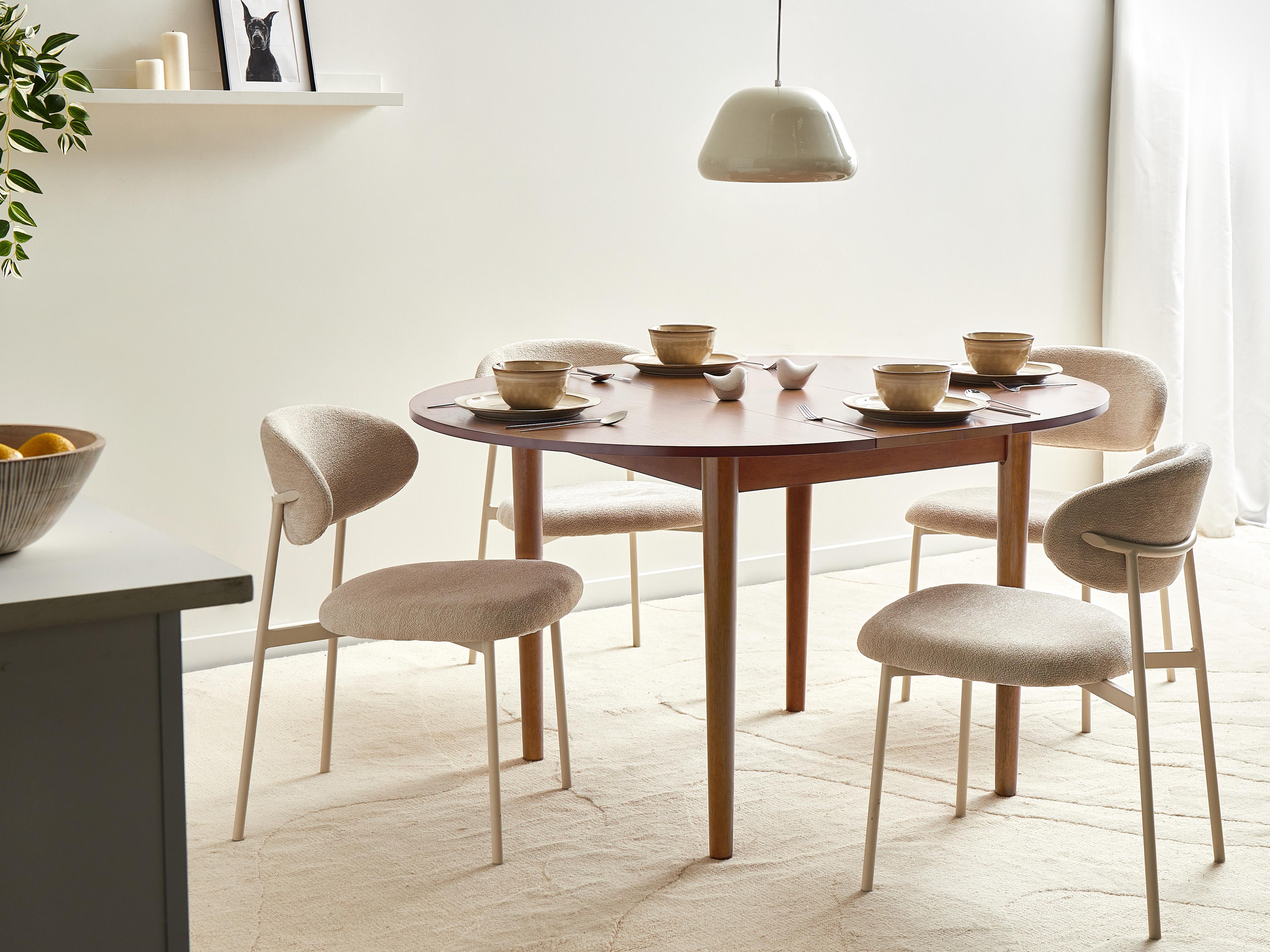 Eettafel uitschuifbaar ECHO Donker eikenhout 107 cm 107/137 cm