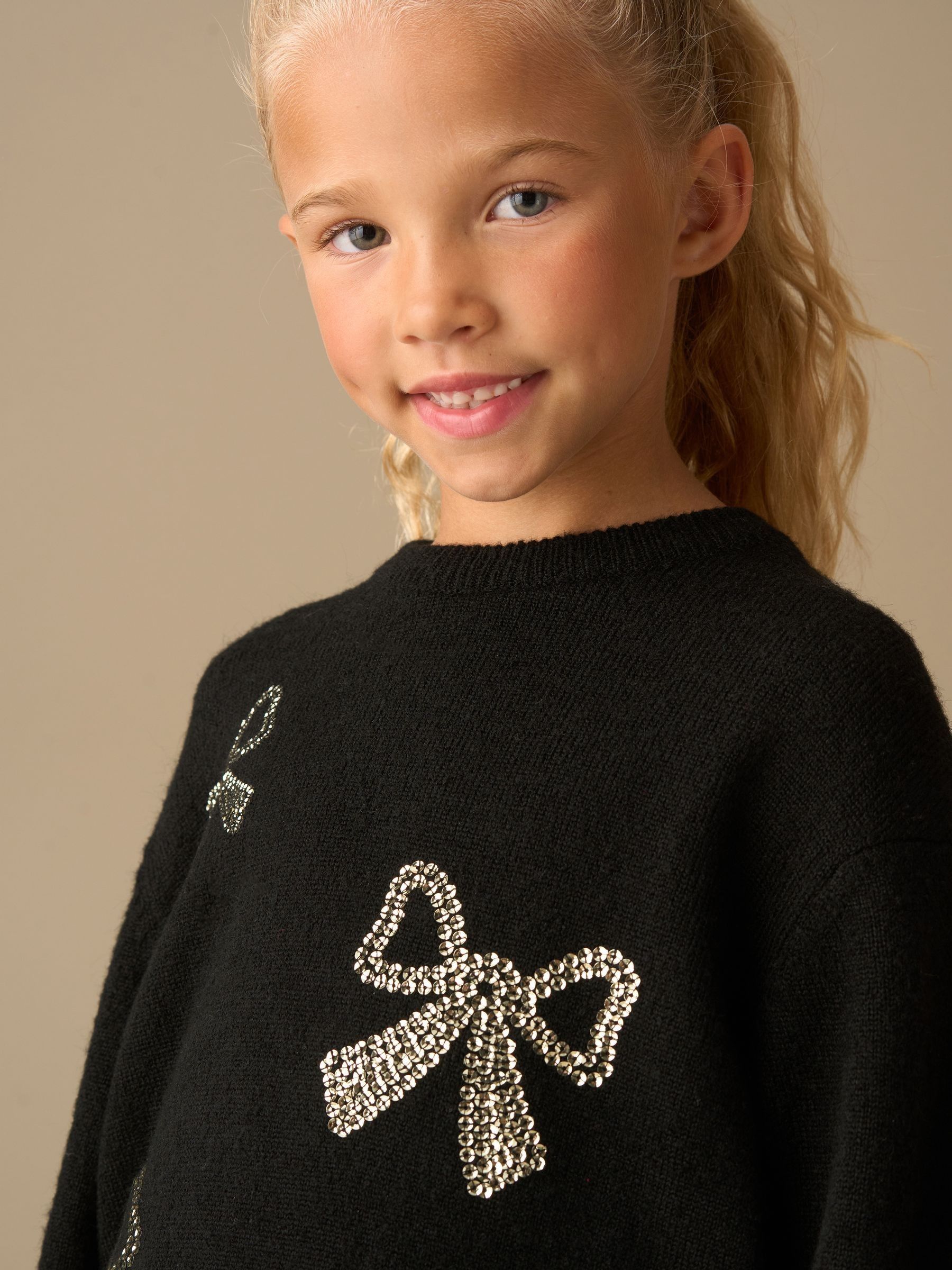 Angel & Rocket Anna Sequin Bow Jumper